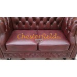 Chesterfield Windsor 2-es kanapé Antikbordó A7