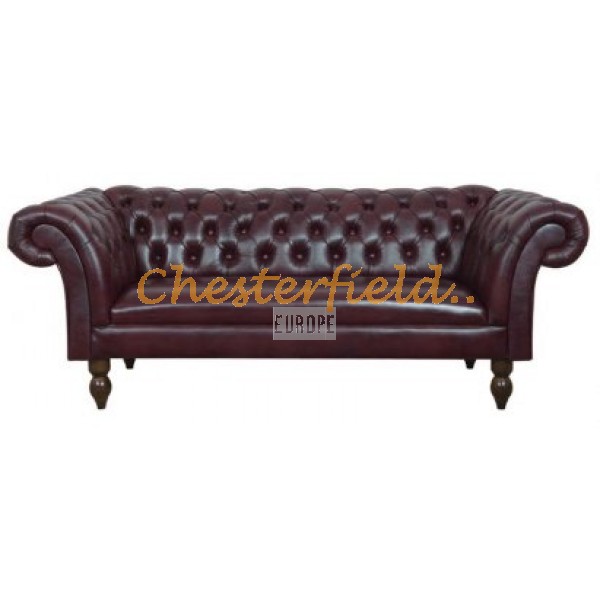 Chesterfield Díva 3-as kanapé Antikbordó A7