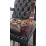 Chesterfield King karfásszék Antikzöld A8