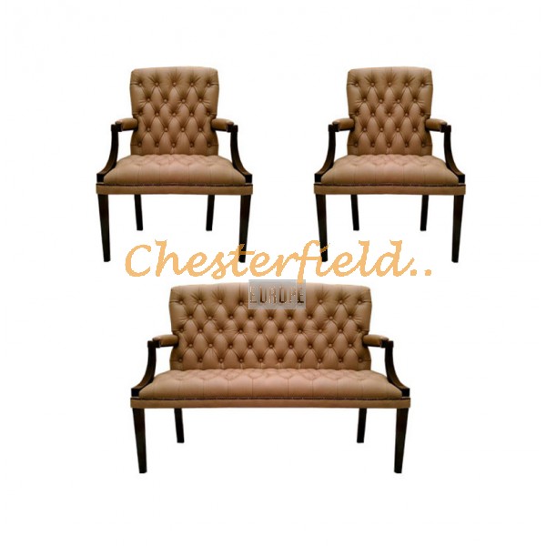 Chesterfield King 211 garnitúra Cappucchino