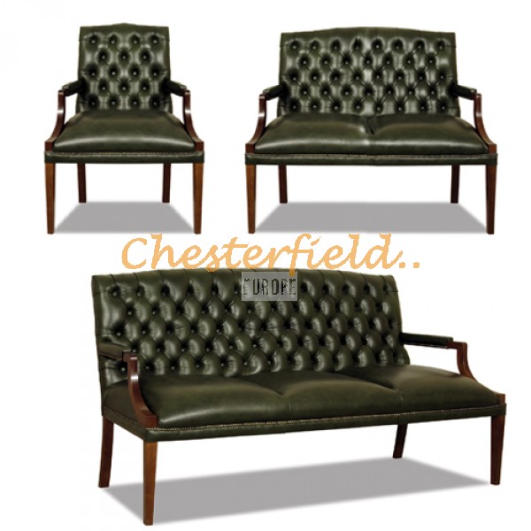 Chesterfield King 321 garnitúra Antikzöld A8