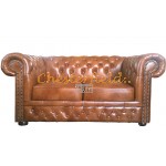 Chesterfield Lord 2-es kanapé Antik óarany S12