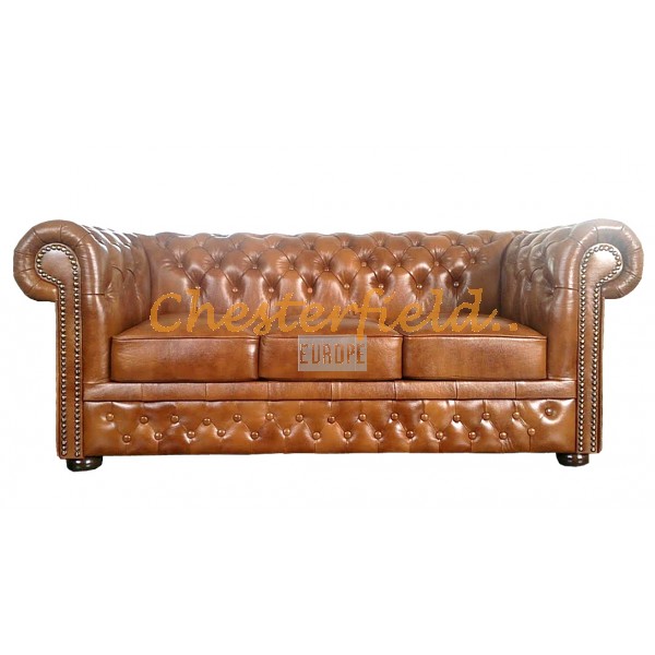 Chesterfield Lord 3-as kanapé Antik óarany S12