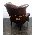 Chesterfield Queen fülesfotel Antik középbarna (A5 Mitte)