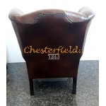 Chesterfield Queen fülesfotel Antik középbarna (A5 Mitte)