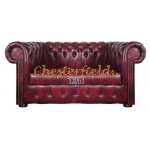 Chesterfield Williams 2-es kanapé Antikbordó A7