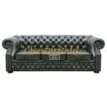 Chesterfield Windsor XL 3-as kanapé Antikzöld A8