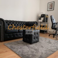 Chesterfield classic fekete kanapé