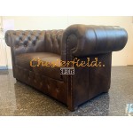 Chesterfield XL Classic  2-es kanapé Antik középbarna A5M