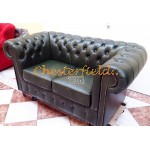 Chesterfield XL Classic 2-es kanapé Antikzöld A8