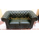 Chesterfield XL Classic 2-es kanapé Antikzöld A8