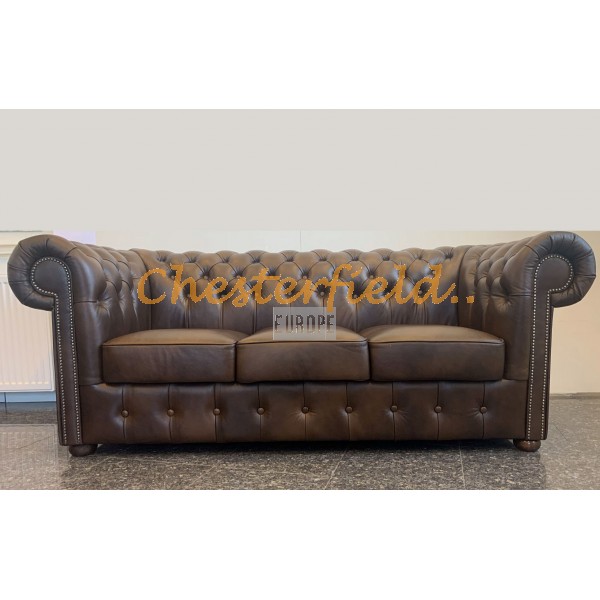 Chesterfield Classic XL 3-as kanapé Antik középbarna A5M