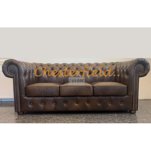 Chesterfield Classic XL 3-as kanapé Antik középbarna A5M