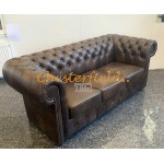 Chesterfield Classic XL 3-as kanapé Antik középbarna A5M