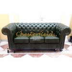 Chesterfield Classic XL 3-as kanapé Antikzöld A8