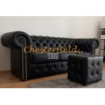 Chesterfield Classic 3-as kanapé Fekete K70