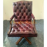 Chesterfield King bordó irodai forgószék, office chair 