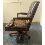 Chesterfield King irodai barna forgószék, office chair 