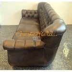 Monk Chesterfield 3-as kanapé Antik középbarna (A5M)