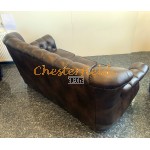 Monk Chesterfield 3-as kanapé Antik középbarna (A5M)