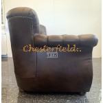 Monk Chesterfield 3-as kanapé Antik középbarna (A5M)