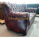 Monk Chesterfield 3-as kanapé Antikbordó (A7)