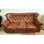 Chesterfield Monk 3-as kanapé Antik whisky C12