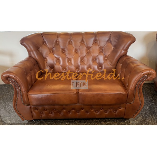 Chesterfield Monk 2-es kanapé antik whisky C12