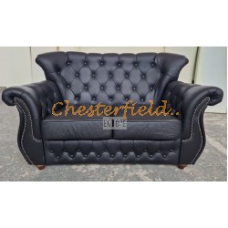 Chesterfield Monk 2-es kanapé fekete (K70)