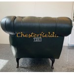 Chesterfield Recamiere Pompadour Chaise Lounge Baloldalas Antikzöld A8