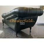 Chesterfield Recamiere Pompadour Chaise Lounge Baloldalas Antikzöld A8