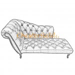 Recamiere Pompadour Chaise Lounge Baloldalas megrendelés egyéb színekben