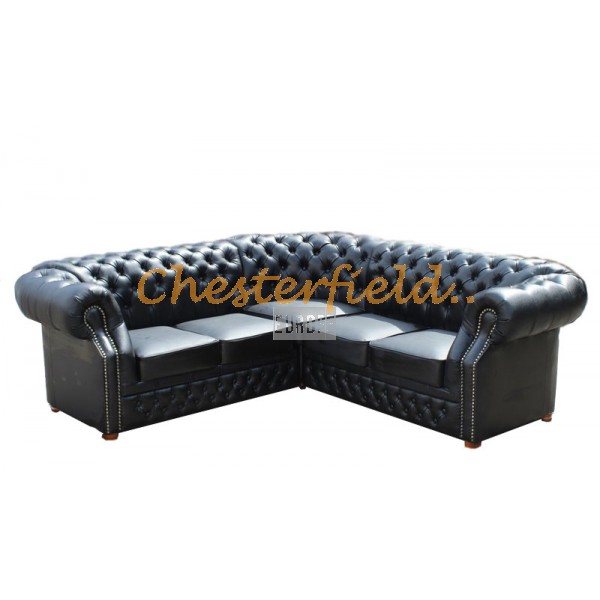 Chesterfield Windsor 2+2 sarokkanapé Fekete K70