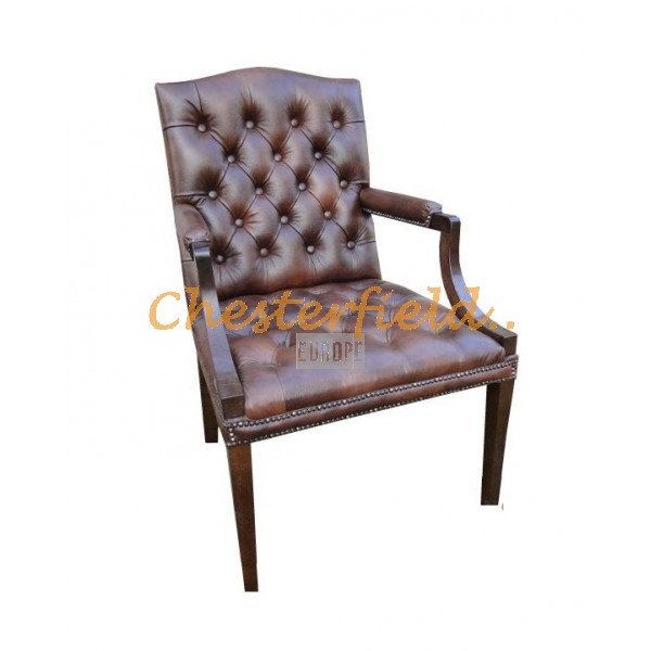 Chesterfield King karfásszék Antikbarna A5