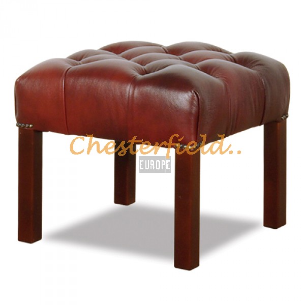 Chesterfield Taboret Antikbordó A7