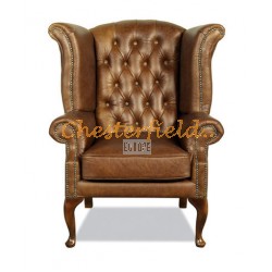 Chesterfield Queen fülesfotel Antik óarany S12