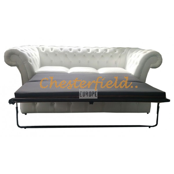 Chesterfield Windchester3-as ágyazható kanapé Fehér K1