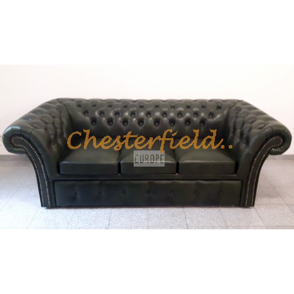 Chesterfield Windchester3-as ágyazható kanapé Antikzöld A8