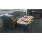 Chesterfield Classic 3-as ágyazható kanapé Antikzöld A8