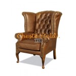 Chesterfield Queen fülesfotel Antik óarany S12