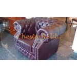 Chesterfield Windsor fotel Antikbordó A7