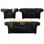 Chesterfield Windchester 321 garnitúra Fekete K70