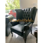 Chesterfield Queen fülesfotel Antikzöld A8