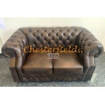 Chesterfield XL Windsor 2-es kanapé Antik középbarna A5M