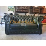 Chesterfield XL Windsor 2-es kanapé Antikzöld