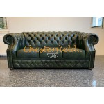 Chesterfield Windsor 3-as kanapé Antikzöld A8